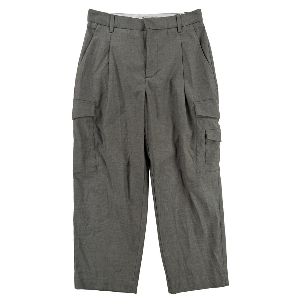 Madewell Turner Tapered Cargo Pants Womens 4P Green Twill Relaxed Stretch
